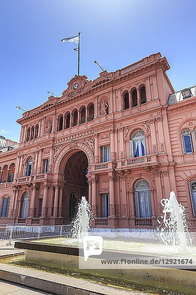 Casa Rosada (Pink House)  Presidential Palace  iconic monument with Eva Peron connections  Plaza de Mayo  Buenos Aires  Argentina