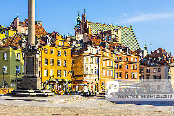 Sigismund's Column and buildings in Plac Zamkowy (Castle Square) Old Town UNESCO World Heritage Site Warsaw Poland