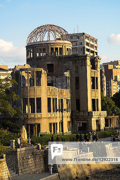 Atomic Bomb Dome (Genbaku Dome)  UNESCO World Heritage Site  in Hiroshima Peace Memorial Park  Hiroshima  Japan  Asia