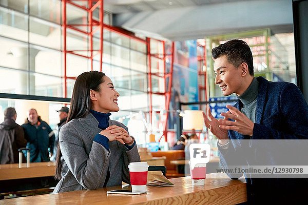 Business men and women at the airport