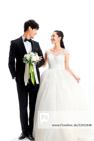 Romance of the bride and groom