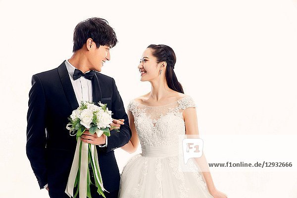 Romance of the bride and groom