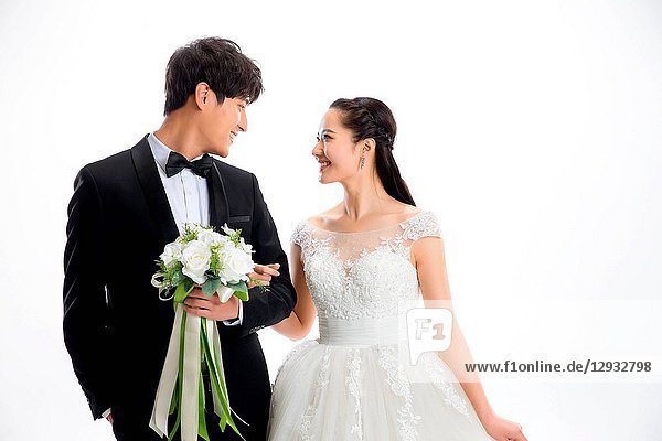 Romance of the bride and groom