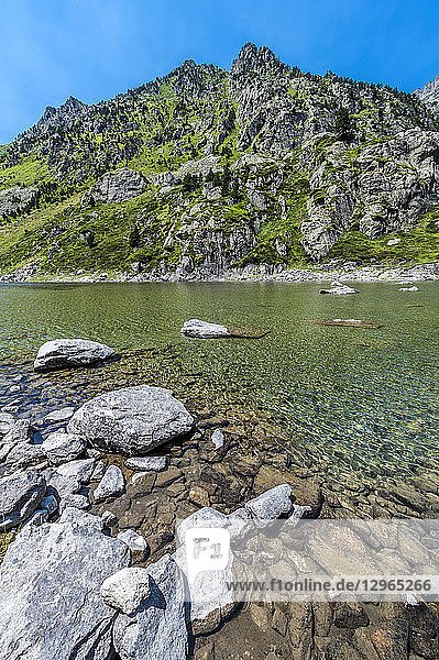 France Pyrenees National Park Occitanie region Val d'Azun Haute-vallee d'Estaing lake of Plaa de Prat 1 656m