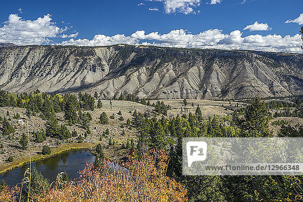 USA  Wyoming  Yellowstone-Nationalpark  Landschaft im Norden des Parks UNESCO-Welterbe