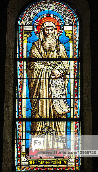 Frankreich  Gironde  Bordeaux  Stadtviertel Bastide  Glasfenster der Kirche Saint-Maria (19. Jahrhundert)  Prophet Jeremie