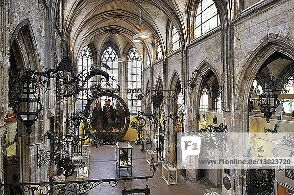 France,  Seine Maritime,  Rouen,  Le Secq des Tournelles museum,  in the nave unique collection of ironwork including signs
