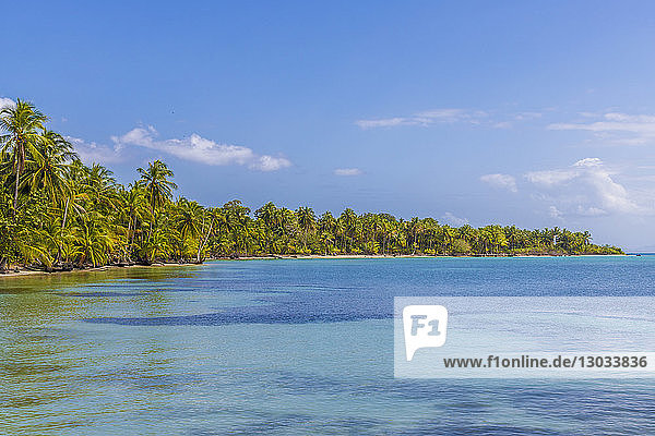 A view of the Caribbean sea off Bocas del Drago beach  Colon Island  Bocas del Toro Islands  Panama