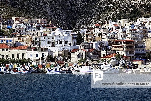 Der Hafen von Pothia  Kalymnos  Dodekanes  Griechische Inseln  Griechenland