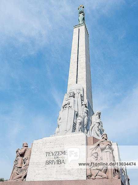 The Freedom Monument honors people killed during the Latvian War of Independence  Riga  Latvia  Baltics