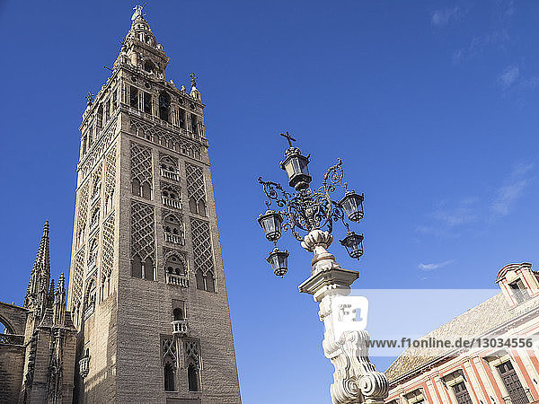 Die Giralda (Glockenturm)  Kathedrale von Sevilla  UNESCO-Weltkulturerbe  Sevilla  Andalusien  Spanien