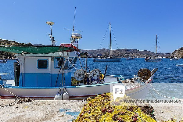 Hafen von Rina  Insel Leros  Dodekanes  Griechische Inseln  Griechenland