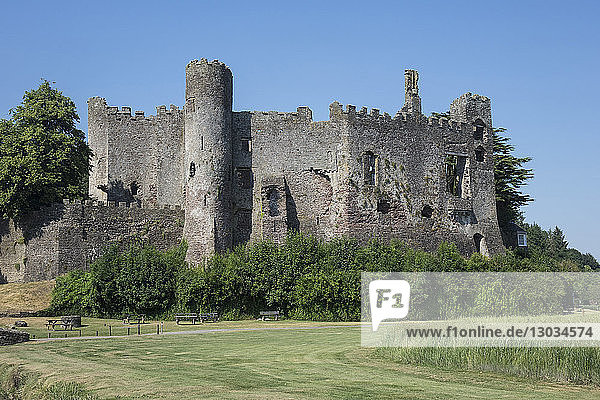 Laugharne Castle  Carmarthenshire  Wales  United Kingdom