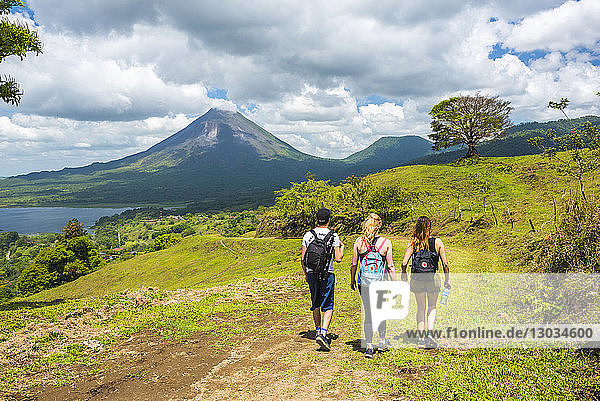 Hiking towards Arenal Volcano  Alajuela Province  Costa Rica