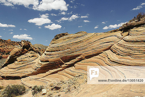 Rock formations against blue sky at Grand Canyon National Park