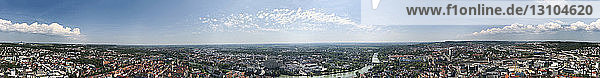 Panoramic view of Ulm  Baden-Wuerttemberg  Germany