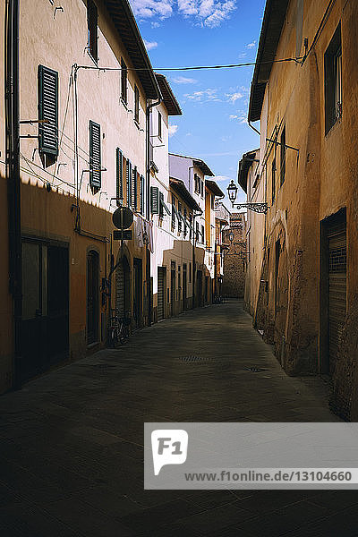Tranquil alley between buildings  Borga San Lorenzo  Tuscany  Italy
