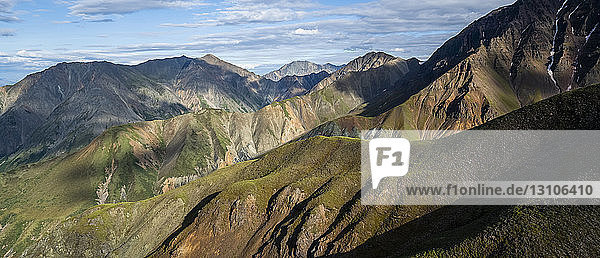 Die Berge des Kluane-Nationalparks und -Reservats aus der Vogelperspektive; Haines Junction  Yukon  Kanada