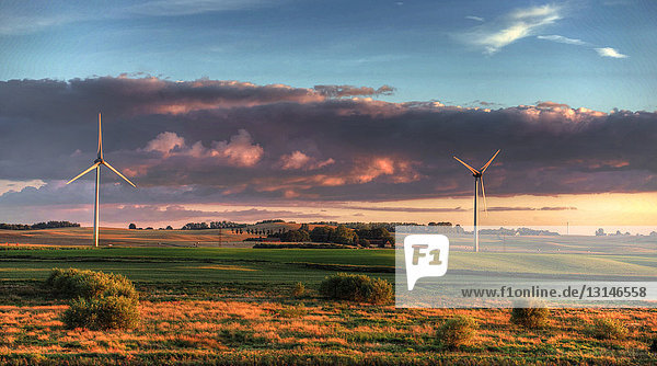 Windräder Schonen Schweden Europa