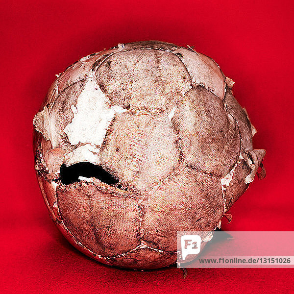 Worn out football