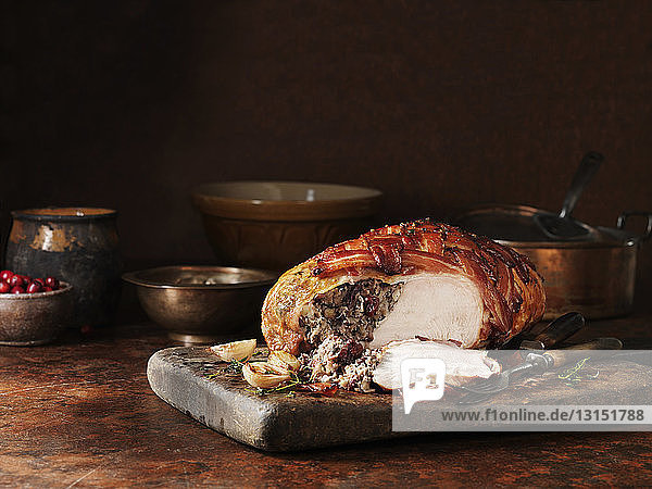 Turkey Crown Breast with Cranberry and Caramelised Chestnut Stuffing