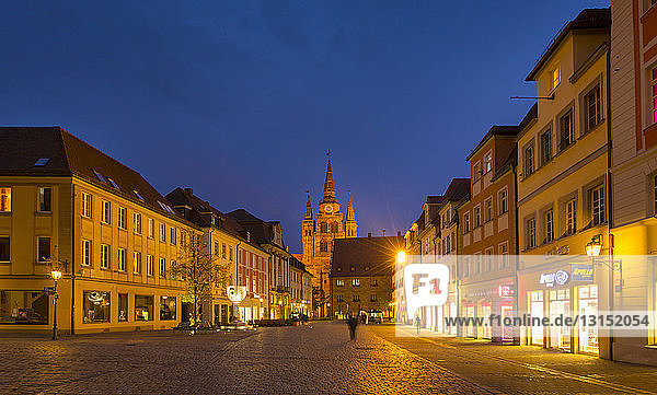 Ansbach  Martin Luther Square and Sankt Gumbertus church  Bavaria  Germany