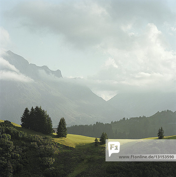 Berge und Landschaft  Lech  Österreich