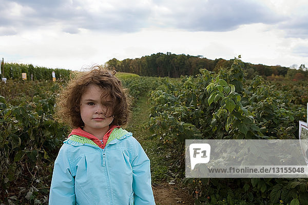 Young girl in field