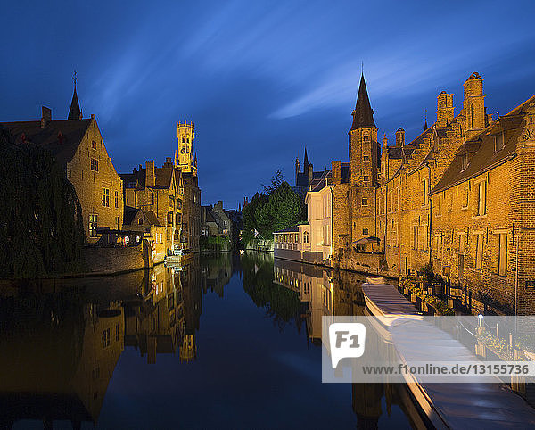 Canals of Bruges and Belfort  Belgium