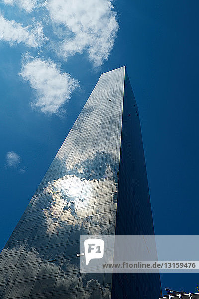 Wolkenkratzer  niedriger Winkel  New York City  USA