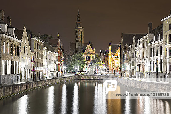 Jan van Eyckplein  Canals of Bruges  Belgium