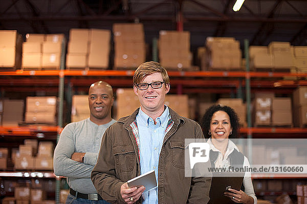 Portrait of warehouse workers