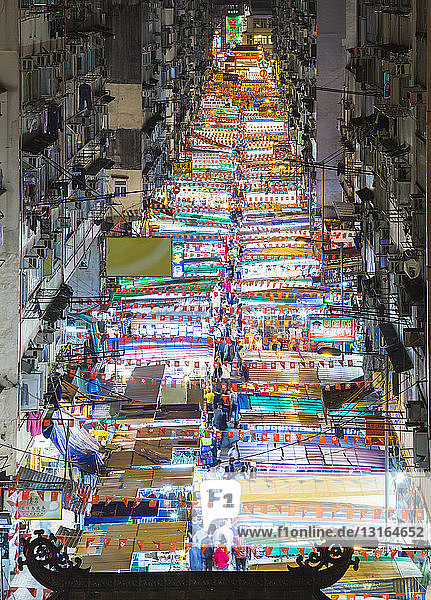Tempelstraßen-Nachtmarkt  Hongkong  China