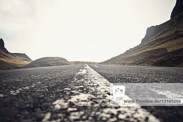 Road through harsh landscape