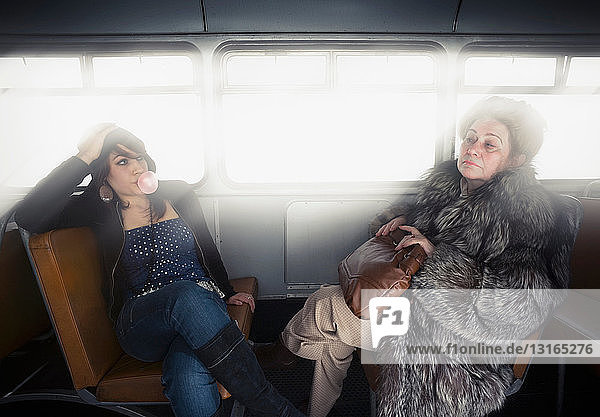Young and old woman in conflict