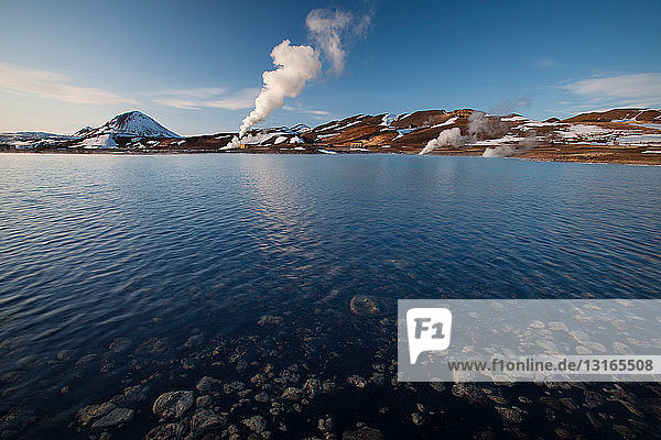 Thermal vent in rural landscape