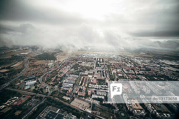 Spain  Aerial view of Madrid