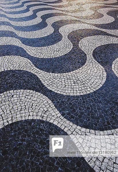 Portugal  Lissabon  Mosaikfußboden  Detail