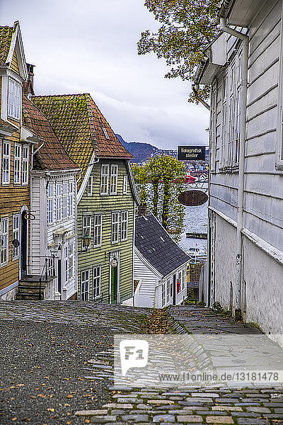 Norwegen  Hordaland  Bergen  Historische Altstadt  Gamle Bergen