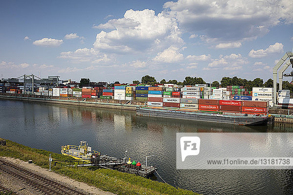 Deutschland  Baden-Württemberg  Mannheim  Mühllauhafen  Containerterminal