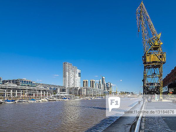 Argentina  Buenos Aires  Puerto Madero  Dock Sud and old harbour crane
