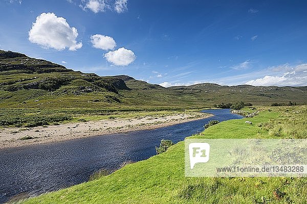 Strathmore River  Nördliche Highlands  Schottland  Vereinigtes Königreich  Europa