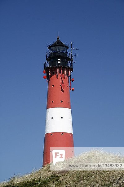 Lighthouse  Hoernum  Sylt island  North Frisia or Northern Friesland  Schleswig-Holstein  Germany  Europe