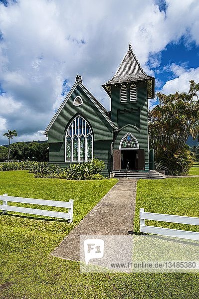 Waioli Huiia Kirche  Wai`oli Hui`ia  Hanalai  Kauai  Hawaii  USA  Nordamerika