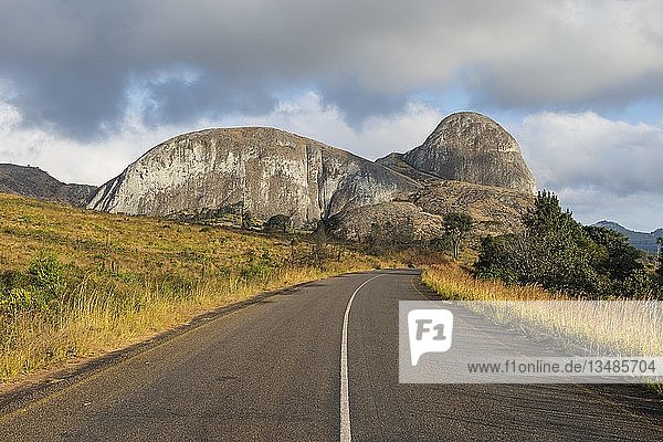 Granite rocks near the main road Western Malawi Malawi Africa