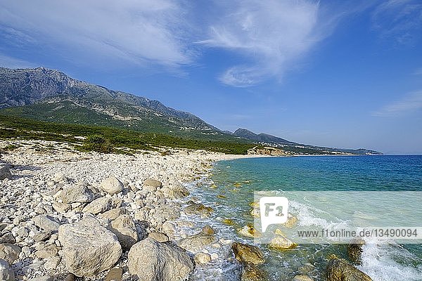 Strand von Palasa  bei Dhërmi  Albanische Riviera  Ionisches Meer  Qark Vlorë  Albanien  Europa