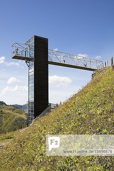 Viewing platform at the Walmendingerhorn  Kleinwalsertal  AllgÃ¤uer Alps  Vorarlberg  Austria  Europe