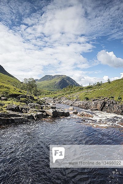 Fluss Etive  Highlands  Schottland  Großbritannien