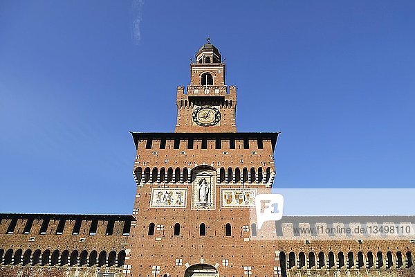 Castello Sforzesco  Schloss Sforza  Mailand  Lombardei  Italien  Europa
