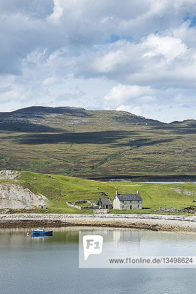 Fischerdorf an den Ufern des Loch Eriboll  Heilam  Nördliche Highlands  Schottland  Vereinigtes Königreich  Europa
